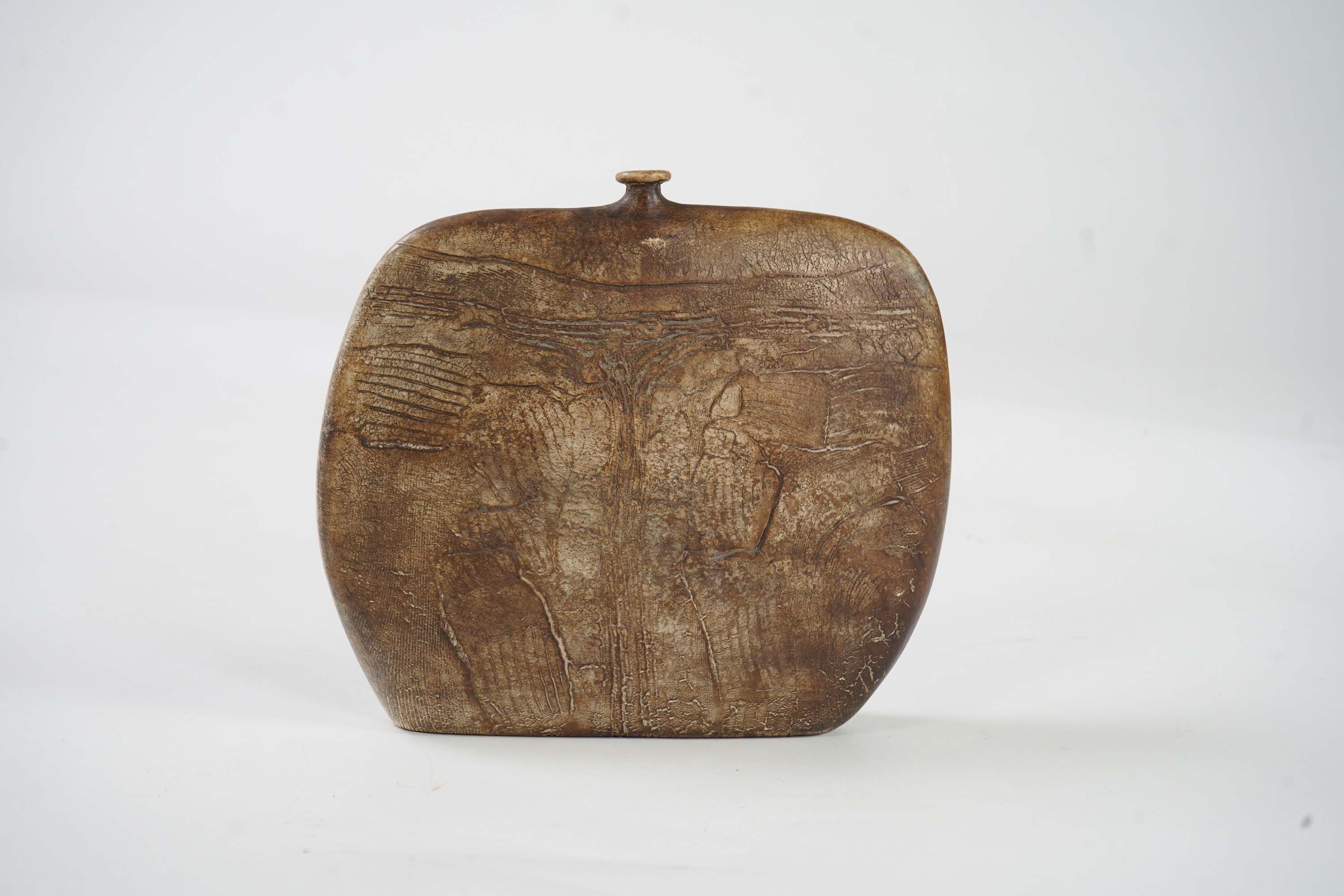 Peter Hayes (b. 1946): A Raku pottery bottle vase
